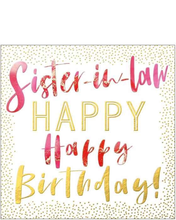 Sister-in-Law Birthday card