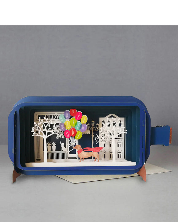 Dachshund - 3d pop up Birthday card