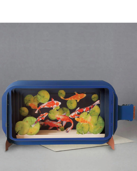 Koi carp - Message in a Bottle pop-up card