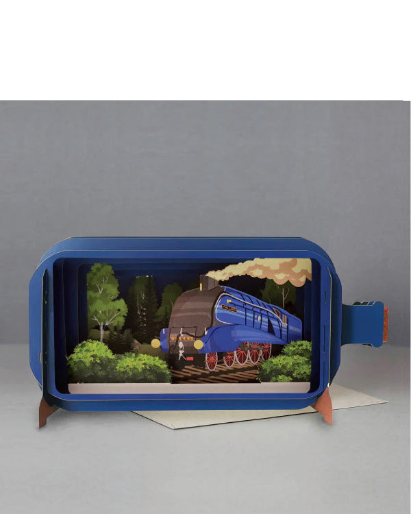 Mallard steam train - Message in a Bottle 3d pop up card