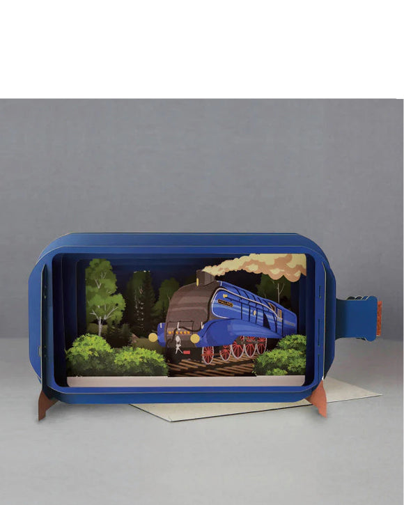 Mallard steam train - Message in a Bottle 3d pop up card