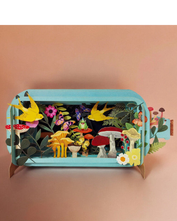 Frog and toadstool - 3d pop up card