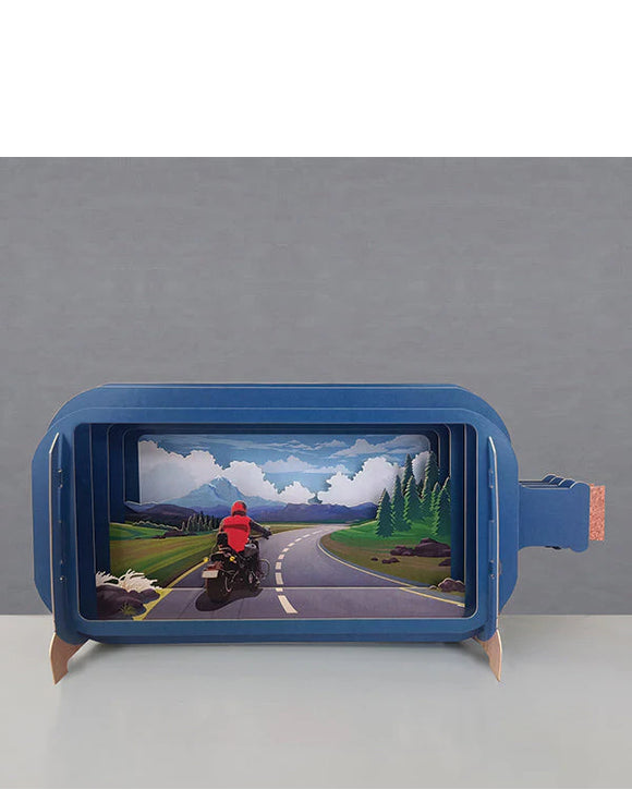 Motorbiker - 3d pop up card
