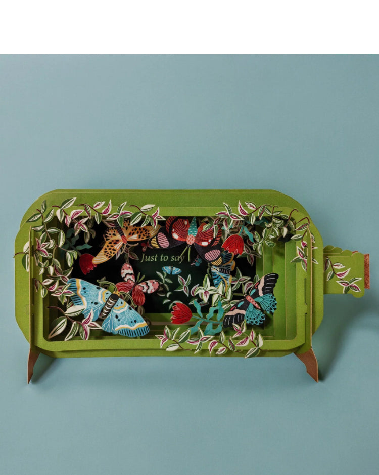 Wild Garden - Message in a Bottle 3d pop up card