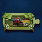 Red tractor - Message in a Bottle 3d pop up card