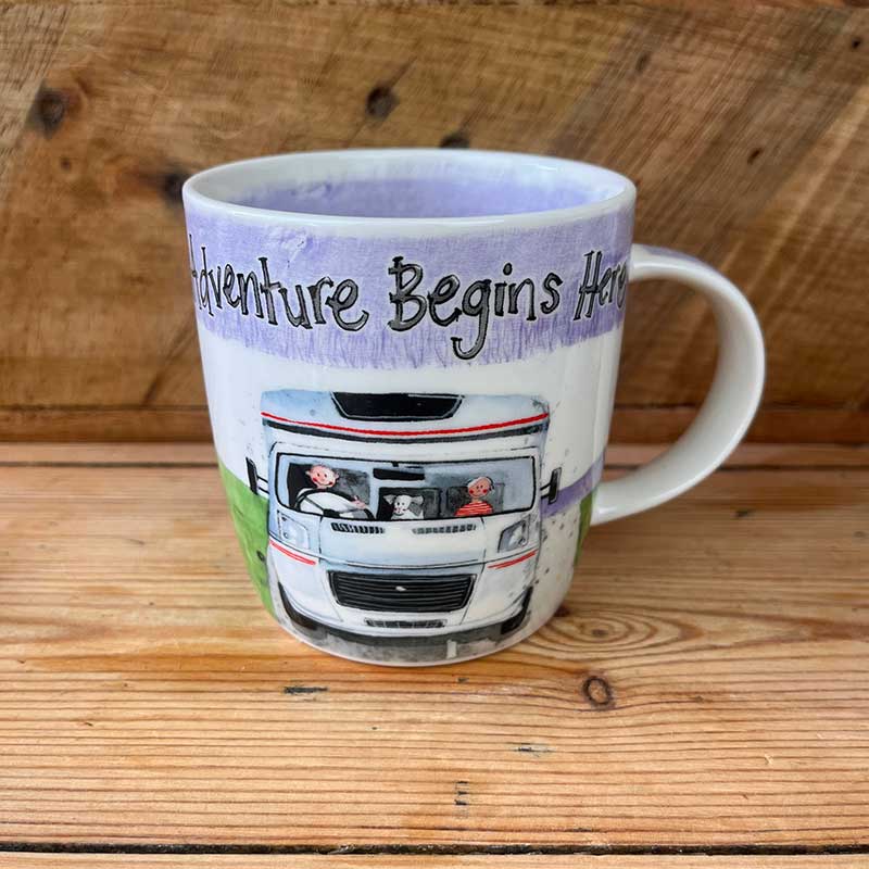 Alex Clark Mug & Coaster Set - Campervan