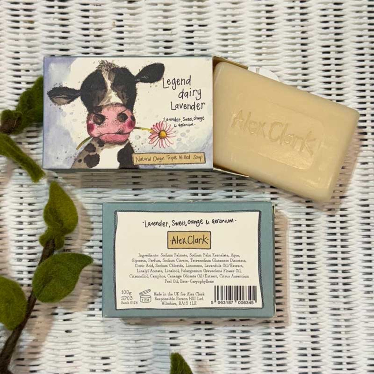 Alex Clark Make-up Bag and Soap Gift Set - Wren