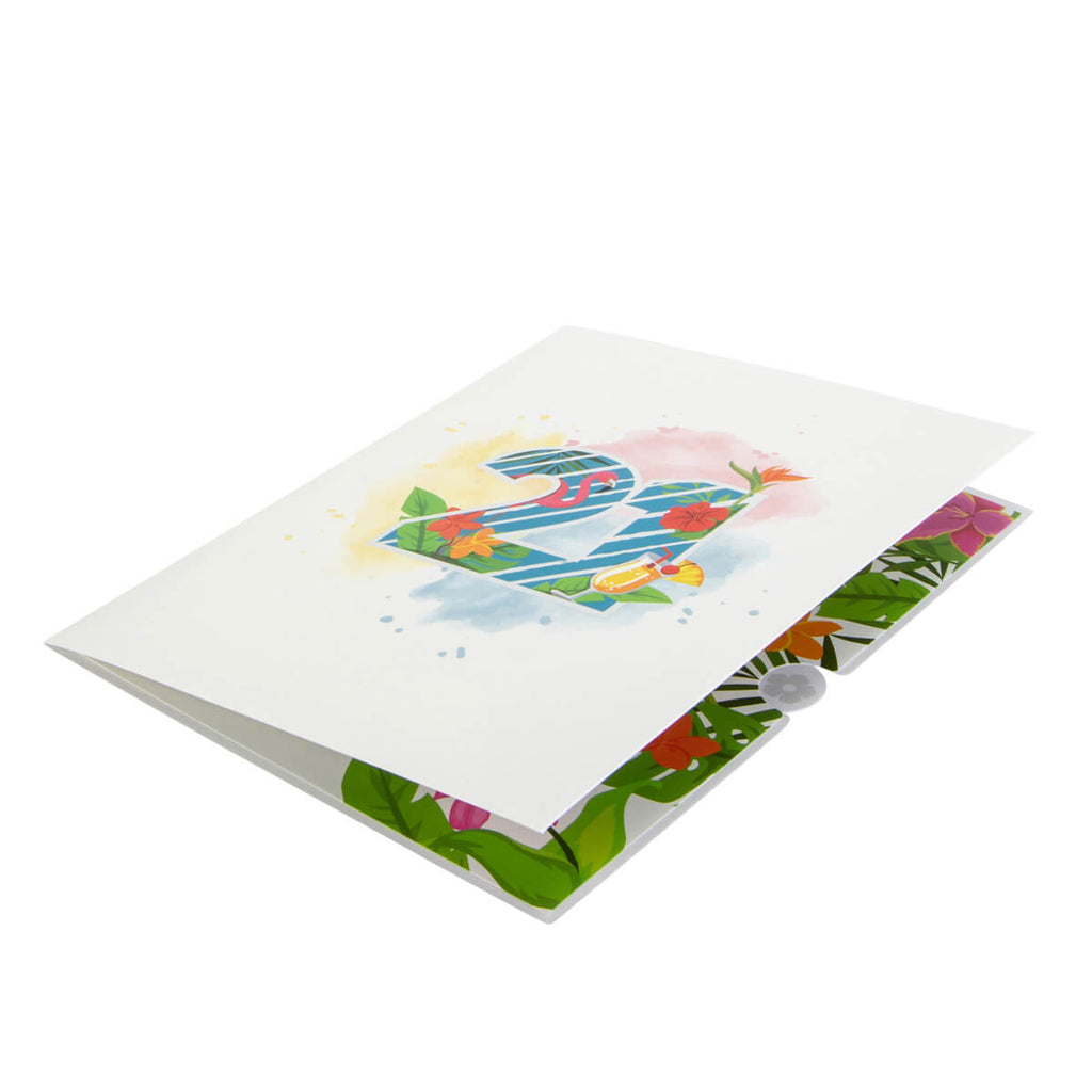 21st Birthday - 3d pop up card