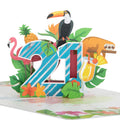 21st Birthday - 3d pop up card