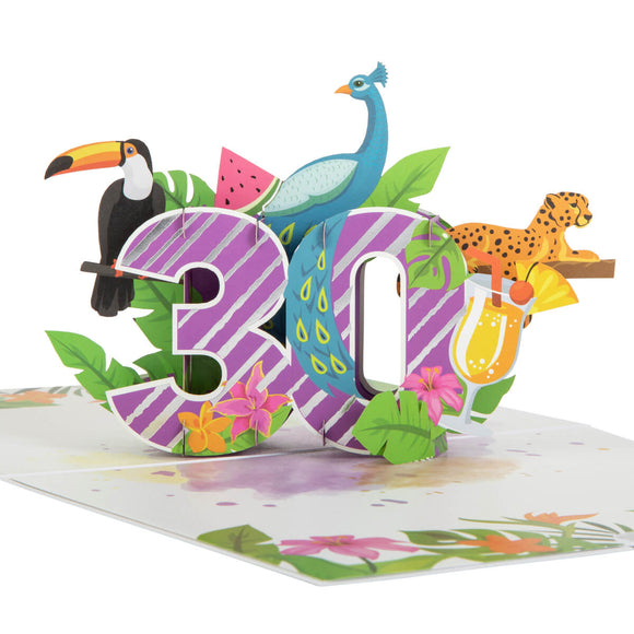30th Birthday - 3d pop up card