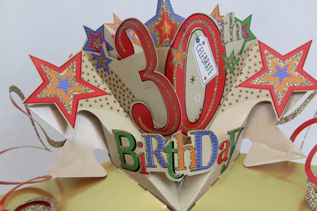 30th Birthday - 3d Second Nature pop up Birthday card
