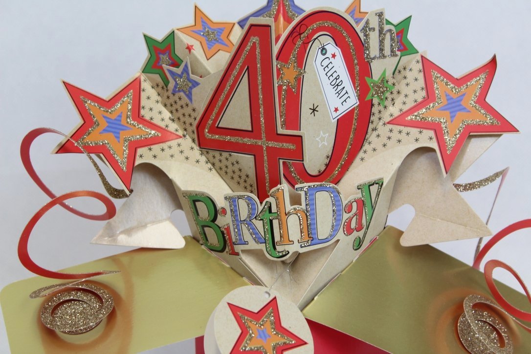 Second Nature 40th Birthday pop up card Nickery Nook