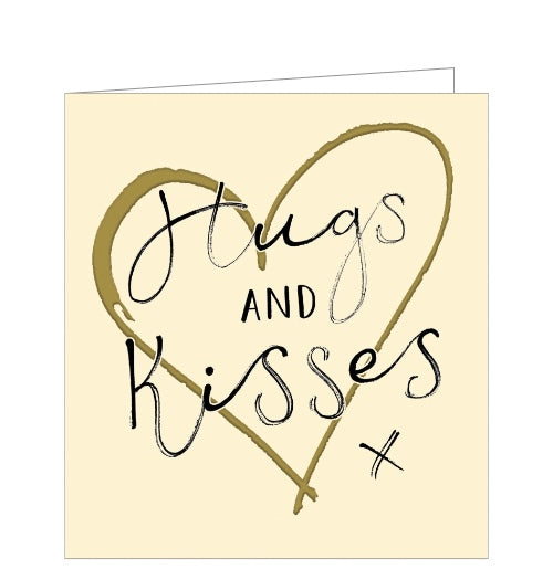 An elegant little blank card from luxury card company The Proper Mail Company and suitable for lots of occasions or just to cheer someone up. This mini card is decorated with a gold heart. The text on the front of the card reads 