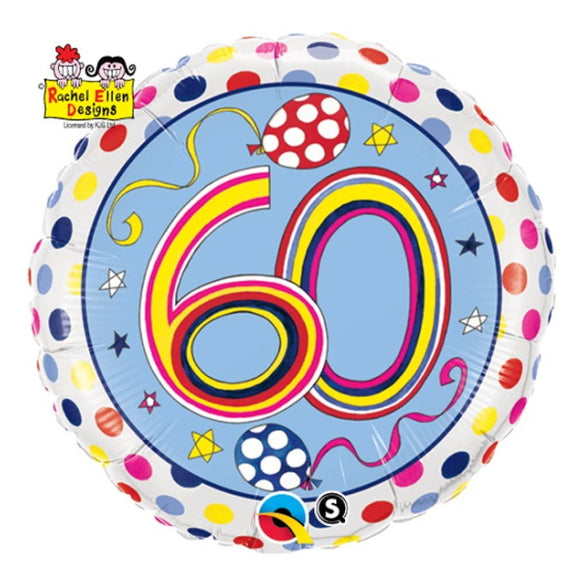 60th Birthday -Helium Filled Balloon 