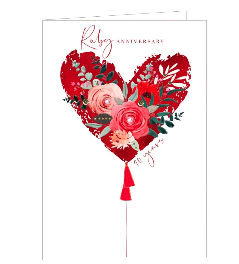 Ruby Wedding Anniversary card