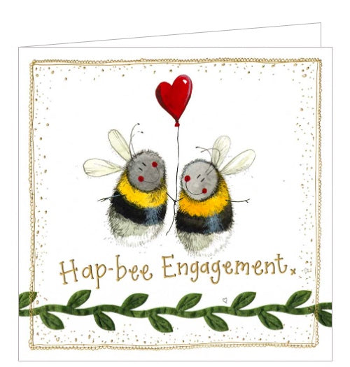 Part of Alex Clark's Sunshine greetings card collection, this cute engagement card has the words 