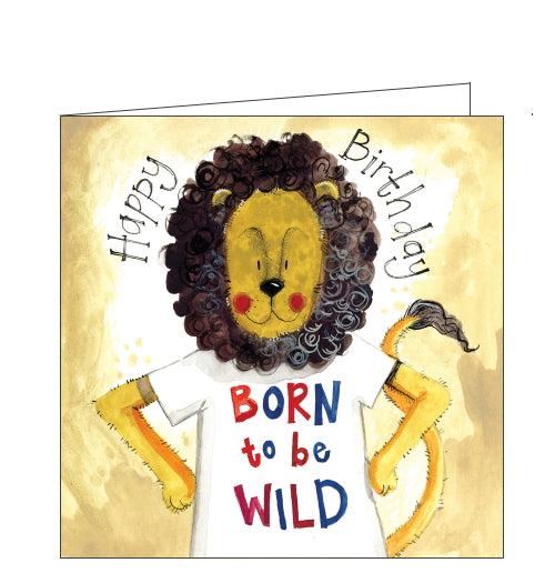 Alex Clark birthday card lion born to be wild birthday card