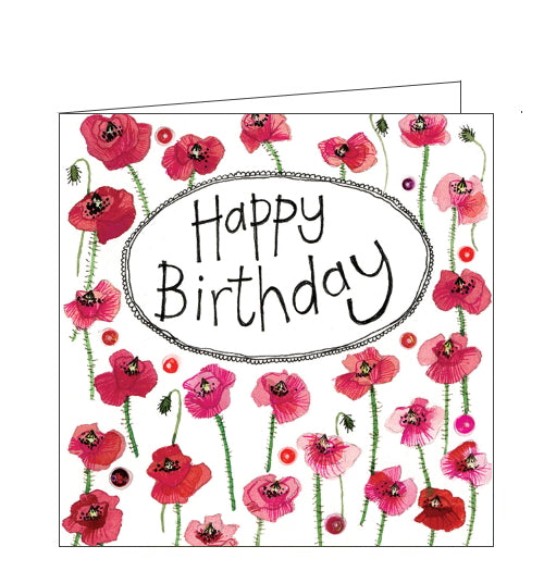 Alex Clark birthday card poppies birthday card