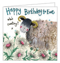 Alex Clark cards happy birthday to ewe sheep
