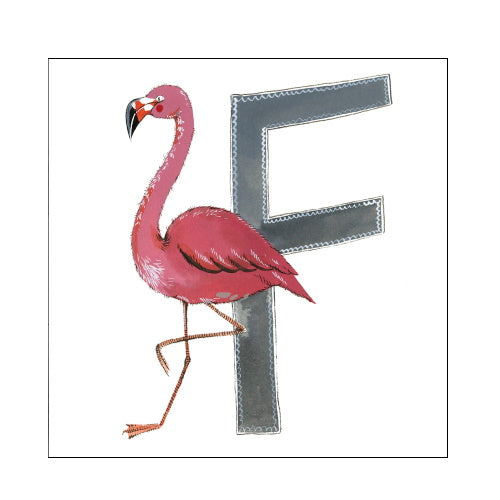 Alex Clark f flamingo alphabet tile