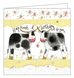 Alex Clark happy cows birthday card