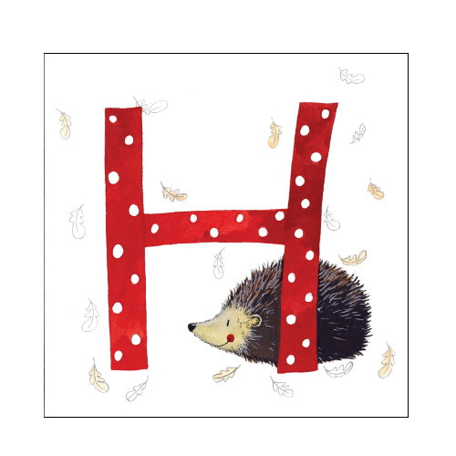 Alex Clark h hedgehog alphabet tile