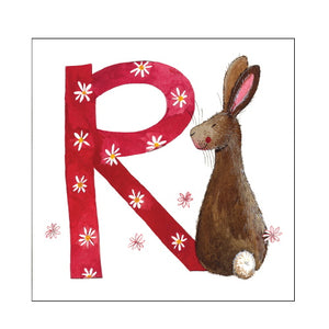 Alex Clark r rabbit alphabet tile