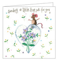 Alex Clark sending a little hug mouse greetings card