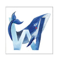 Alex Clark w whale alphabet tile