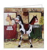 Alex Clark Alice's stable horses ponies countryside farming blank card