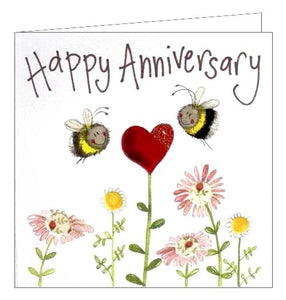 Alex Clark Happy Anniversary bees card Nickery Nook