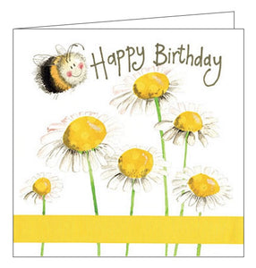 Alex Clark Happy Birthday bees flowers floral nature Busy Birthday Birthday cards for her Nickery Nook 