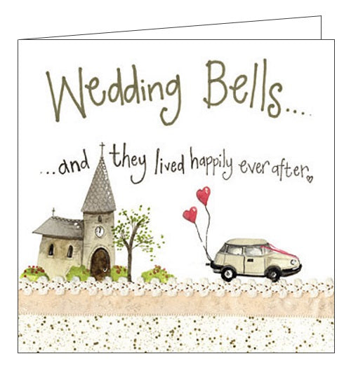 Alex Clark Wedding Bells Congratulations on your wedding day card Nickery Nook