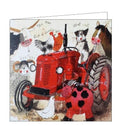 Alex Clark big red tractor blank card farming countryside Nickery Nook