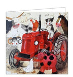 Alex Clark big red tractor blank card farming countryside Nickery Nook