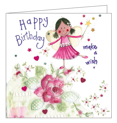 Alex Clark fairies make a wish Birthday card Nickery Nook