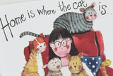 Alex Clark for her cat cats card home is where the cat is blank card Nickery Nook