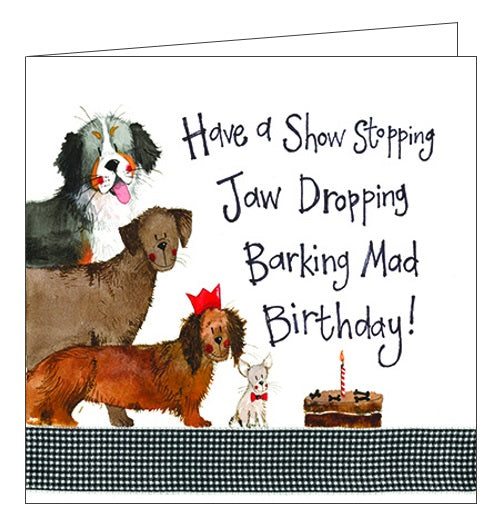 Alex Clark for her for him Happy Birthday trio of dogs Birthday card Nickery Nook