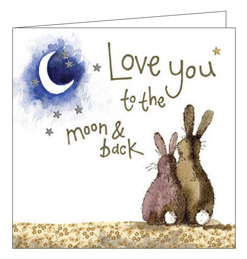 Alex Clark for her for him love you to the moon and back love romance stargazing card Nickery Nook new