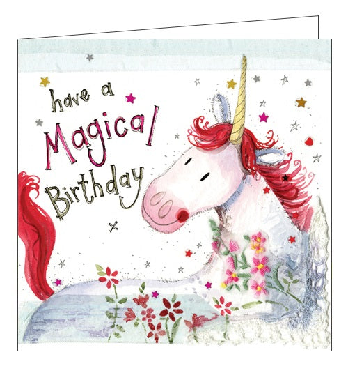 Alex Clark for her magical birthday unicorn Happy Birthday card Nickery Nook