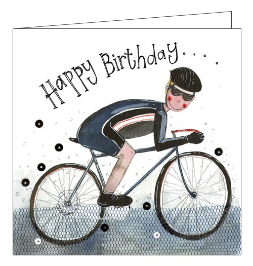 Alex Clark for him Happy Birthday cycling cyclist bike Happy Birthday card Nickery Nook