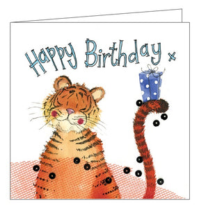 Alex Clark happy birthday tiger jungle animals happy birthday card Nickery Nook