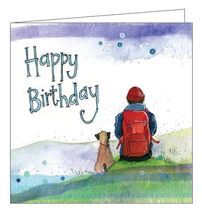 Alex Clark to a Happy Birthday outdoors hiking adventure countryside card Nickery Nook