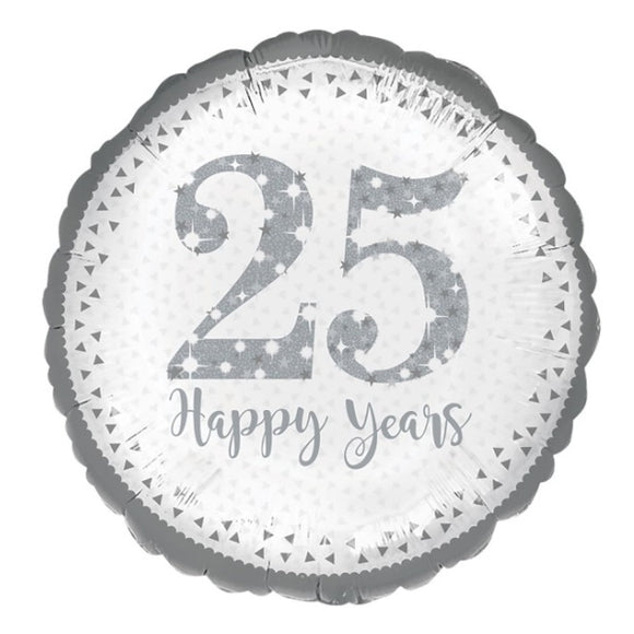 25 Happy Years - Helium Filled Balloon 
