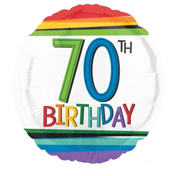 70th Birthday - Helium Filled Balloon