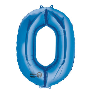 0 - Large Blue Helium-Filled Balloon