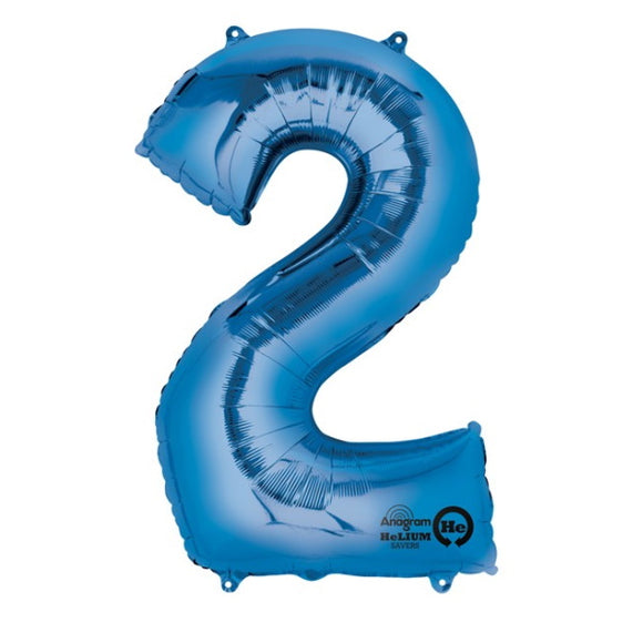 2 - Large Blue Helium-Filled Balloon
