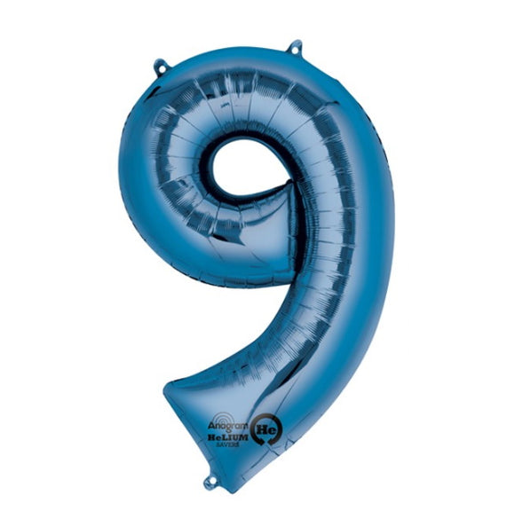 9 - Large Blue Helium-Filled Balloon