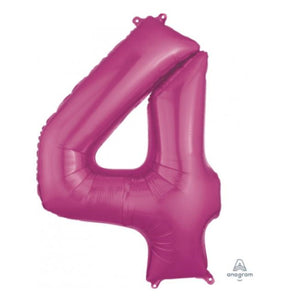 Anagram large pink 4 helium balloon