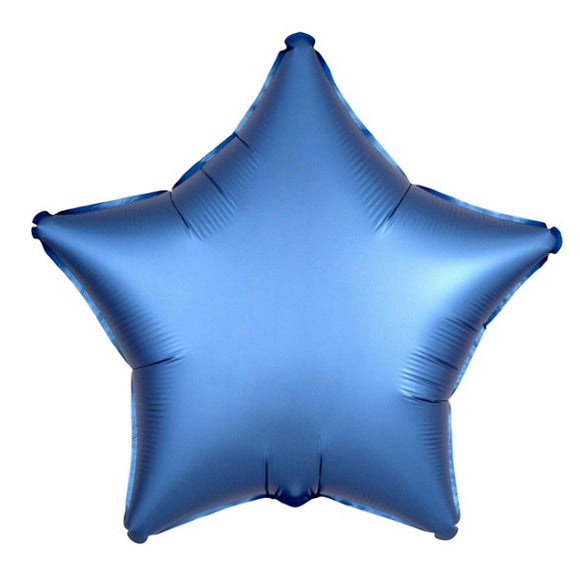 Azure Blue Star - Helium Filled Balloon